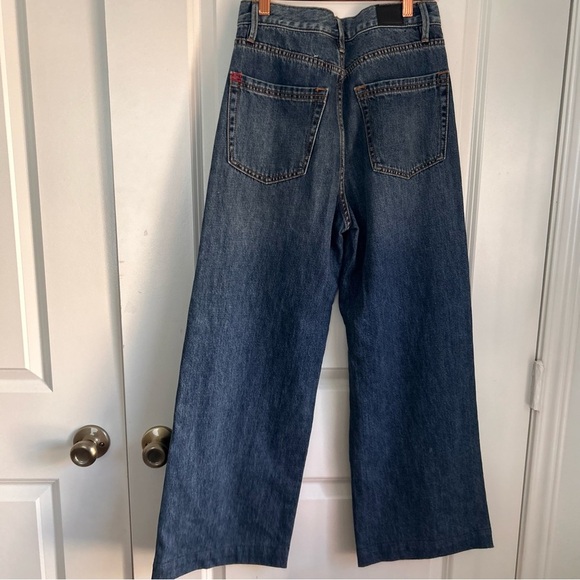 BDG Urban Outfitters Black Sequin High Rise Jeans Wide Leg - Picture 9 of 9